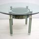 Zelino Poccioni Italian Modern Round Dining Table Mirrored Crystal for Mp2