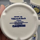 set 4 coffee cups with saucers Villeroy and Boch Clacquesin