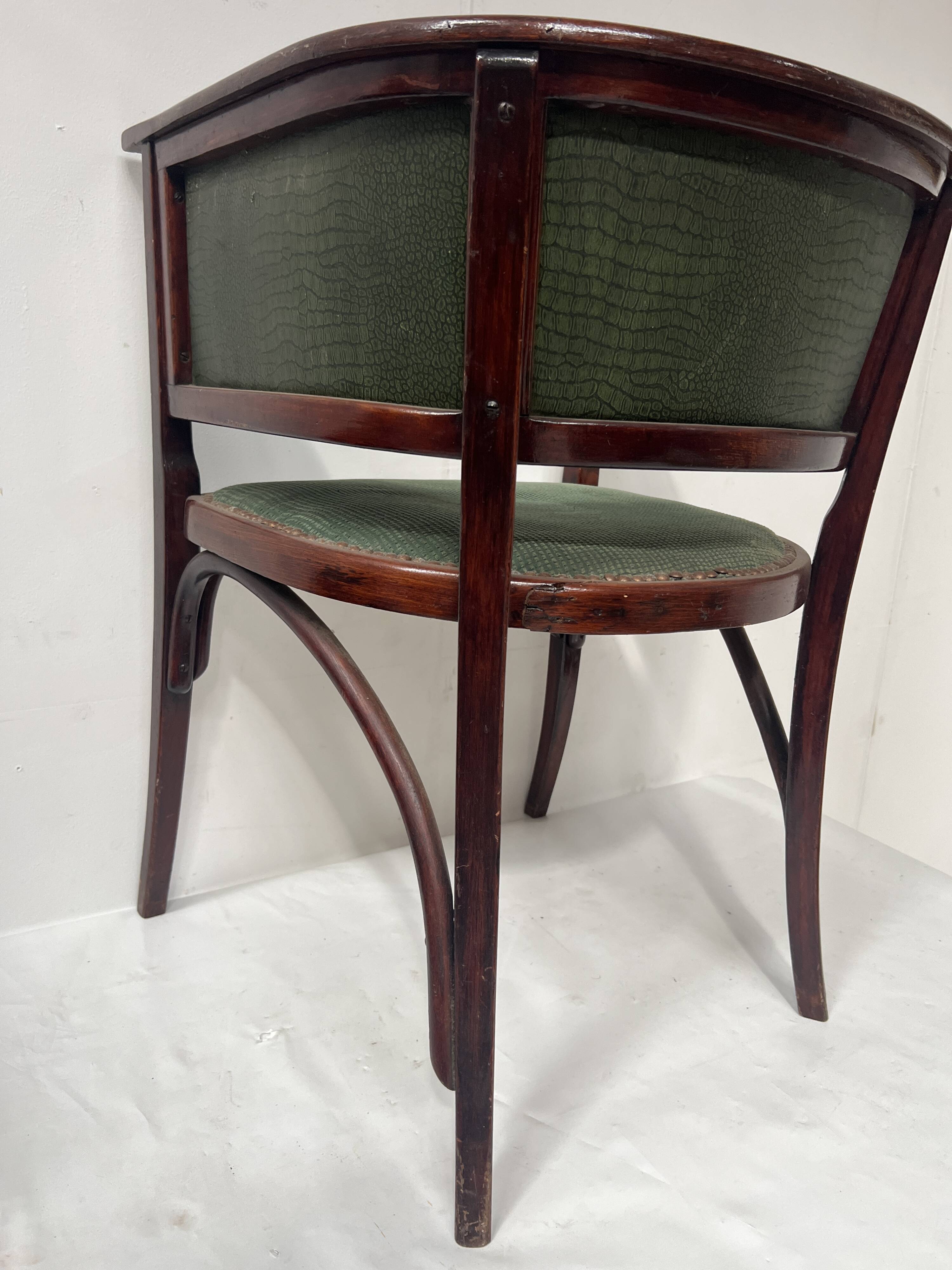 Art deco armchair in courbet wood "maison thonet" 20th century
