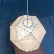 German cocoon pendant lamp from the mid-century by Goldkant Leuchten, Wuppertal.