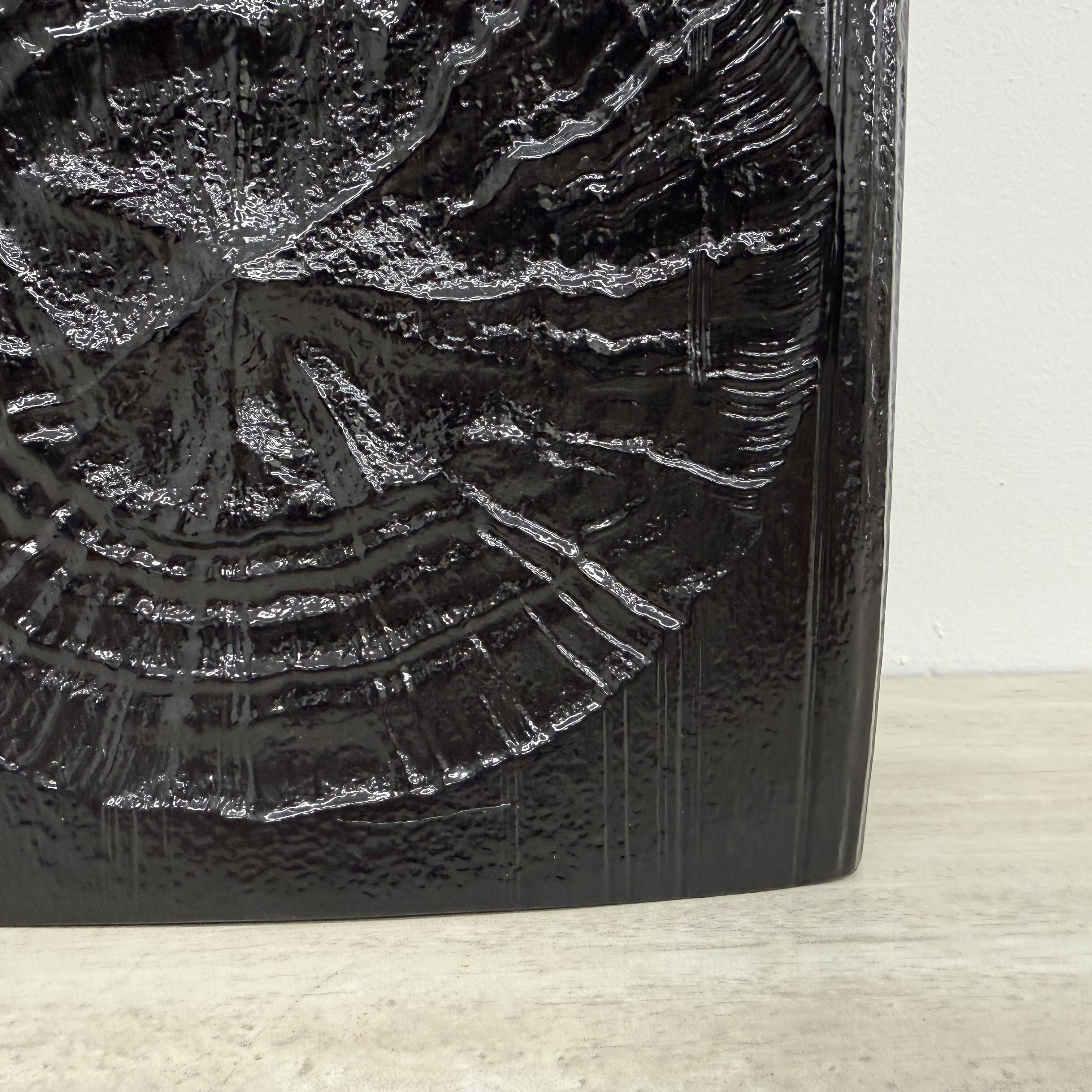 Rare Rosenthal Martin Freyer black ceramic vase , 1960’s