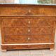 Commode secrétaire d'époque Louis Philippe en noyer du 19e siècle