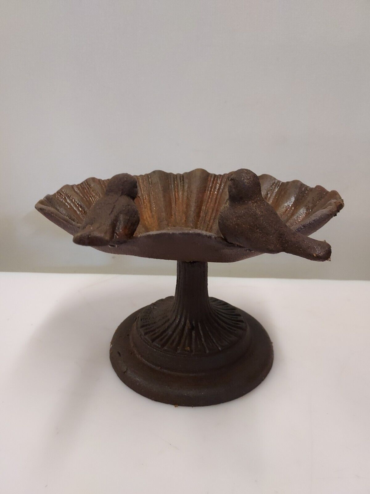 Cast iron birdbath