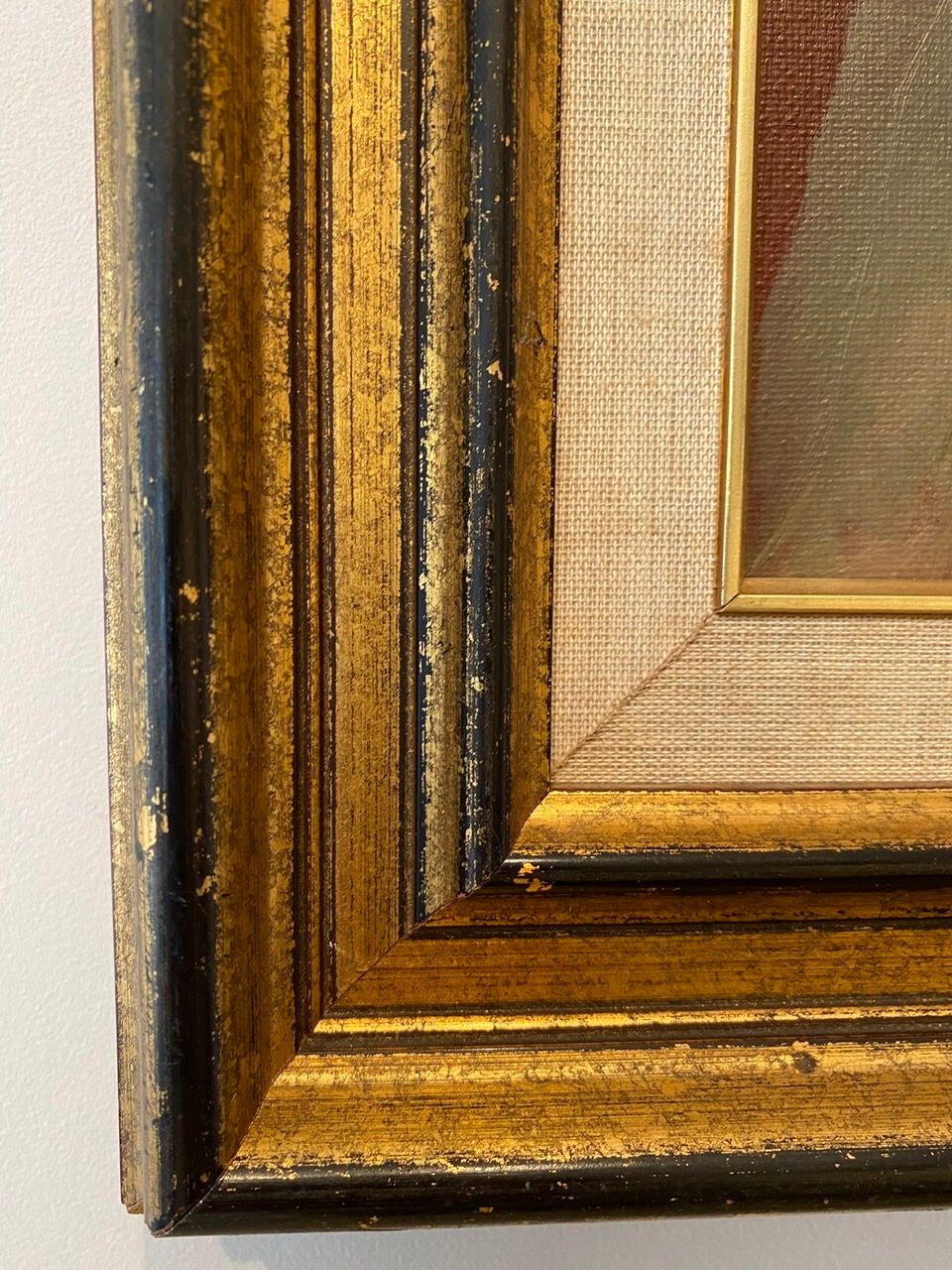 Portrait of the boy in the straw hat 70s/80s, signed