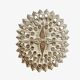 Antique Godinger silver plated metal trivet - peacock - made in Italy