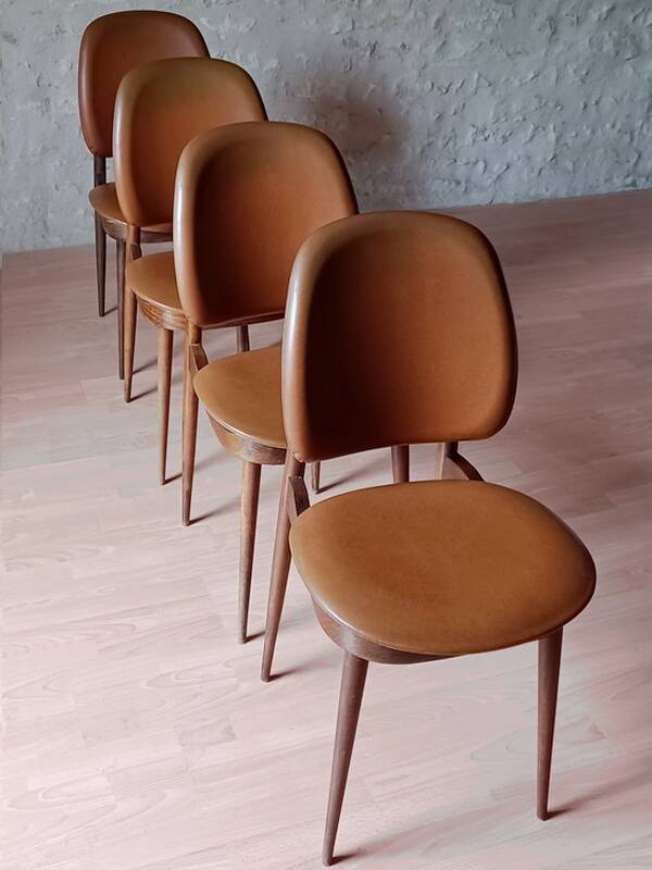 4 Baumann chairs model Pégase, 1960