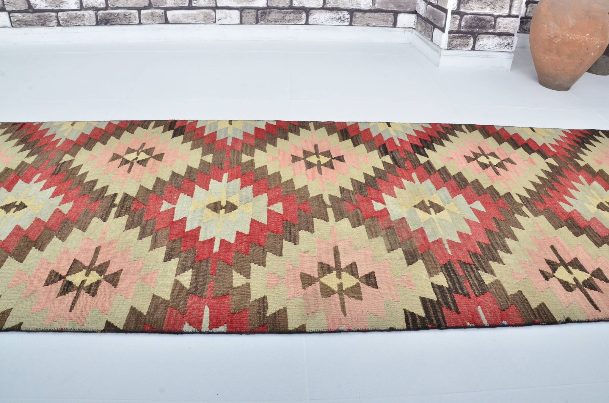 Vintage Turkish Wool Floral Carpet sku 3406