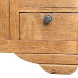 9-drawer art deco sideboard in solid raw oak