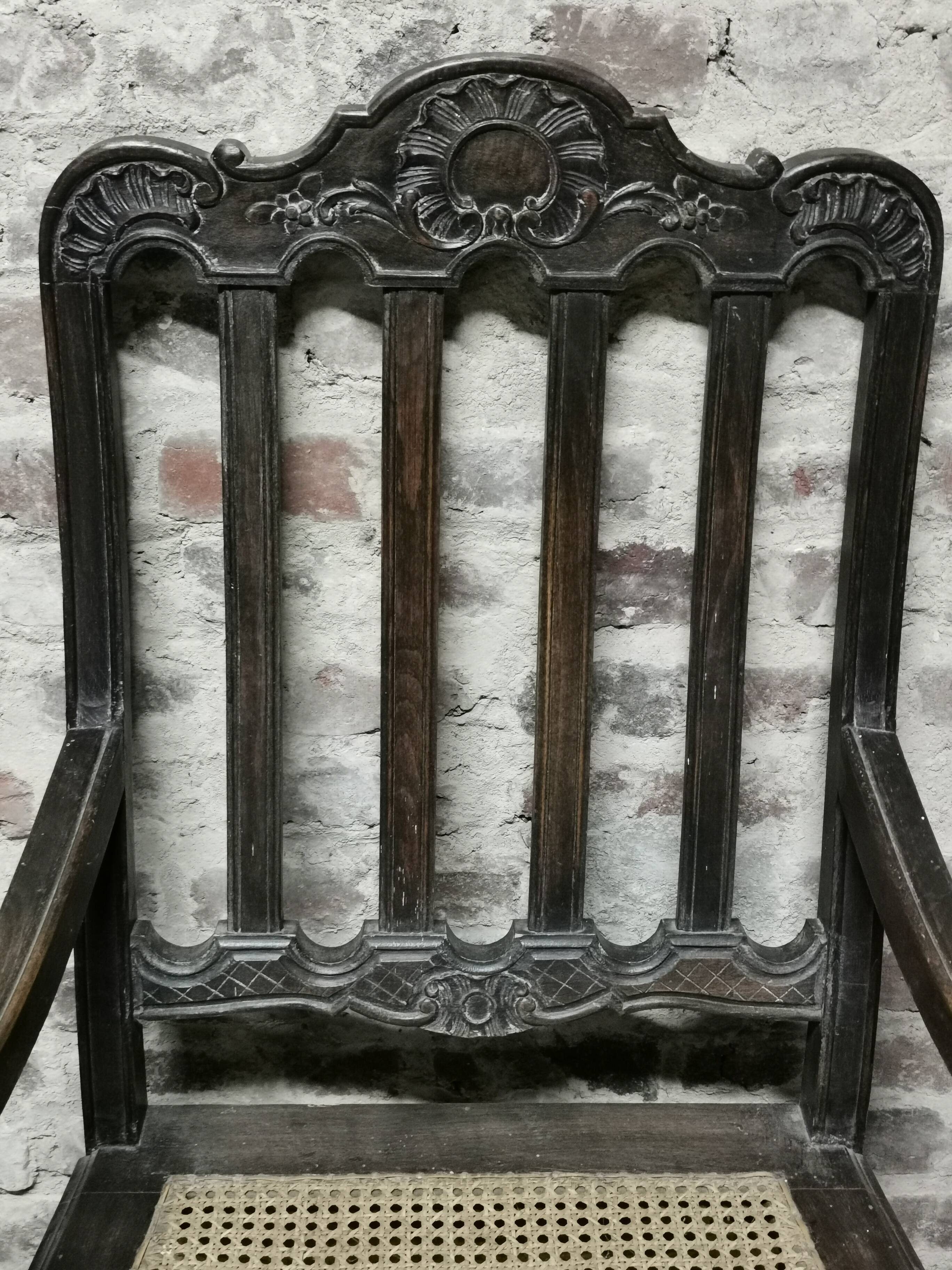 Paire de Fauteuils Cannés anciens , Style Louis XV / régence