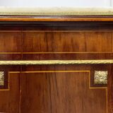 Writing desk in Napoleon III Marquetry white marble top