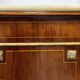 Writing desk in Napoleon III Marquetry white marble top