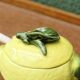 Slush mustard pot, lemon shape