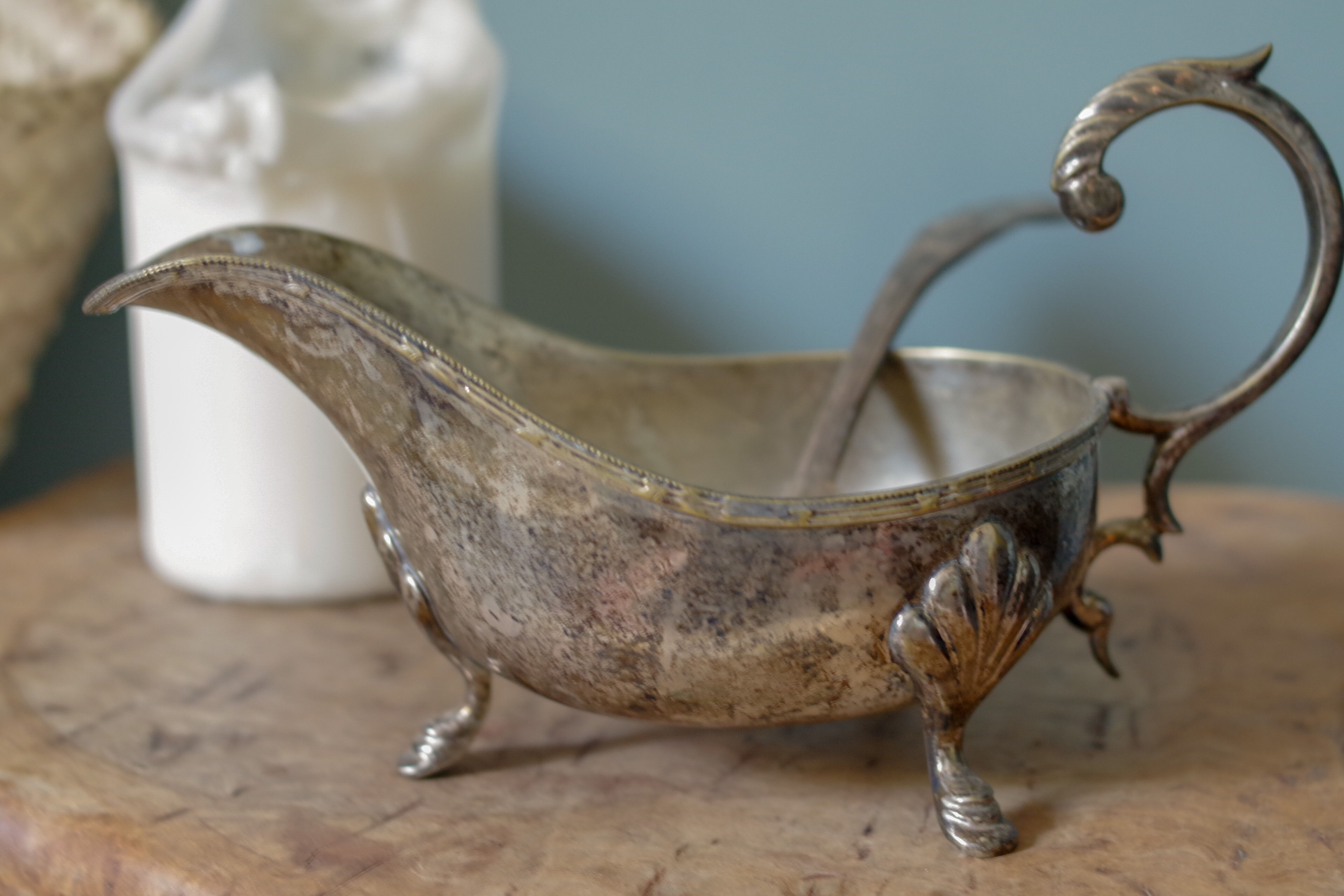 Saucier and his ancient metal spoon