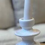 Pearly white candle holder