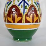 Polychrome vase in glazed earthenware, Nabeul – 1920