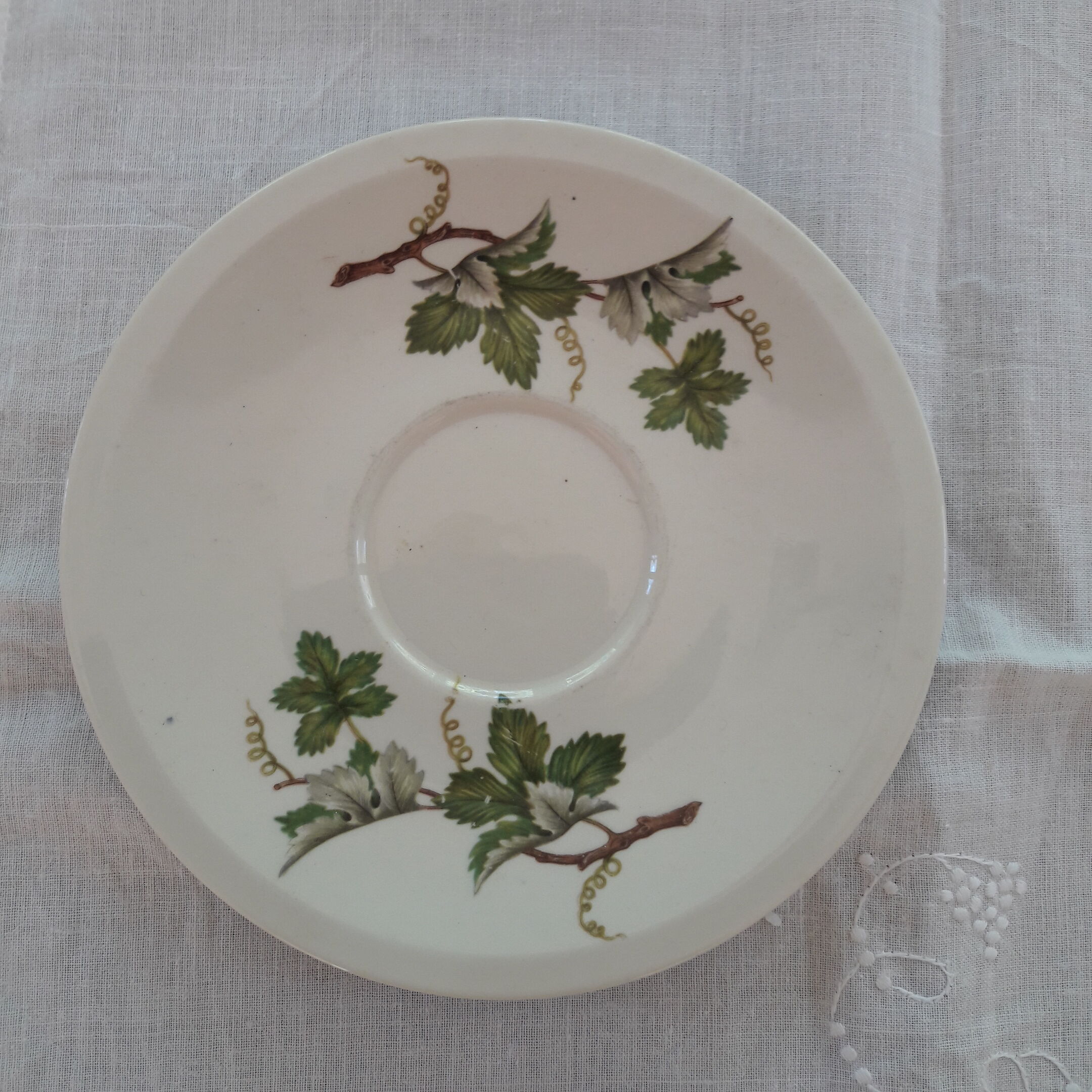 Vintage vine leaf pattern plates