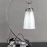 Wrought Iron Lamp, "Vine", Muller Frères Lunéville, Art Deco, c. 1930