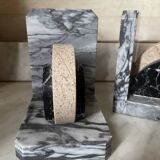 Art Deco marble bookends