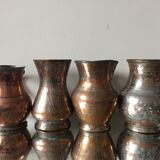 4 Islamic Art Ottoman Turkish copper pitchers antique