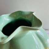 Vintage turquoise flower shaped vase.