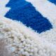 Handmade blue beni mrirt rug
