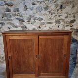 Oak sliding door wardrobe, 1920s