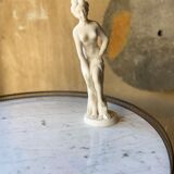 White marble hot water bottle table