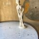White marble hot water bottle table