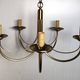 CVL (Val de Loire Creations) ~ Chandelier ~ Chatelet Collection - 5 lights ~ Burnished brass - 21st century