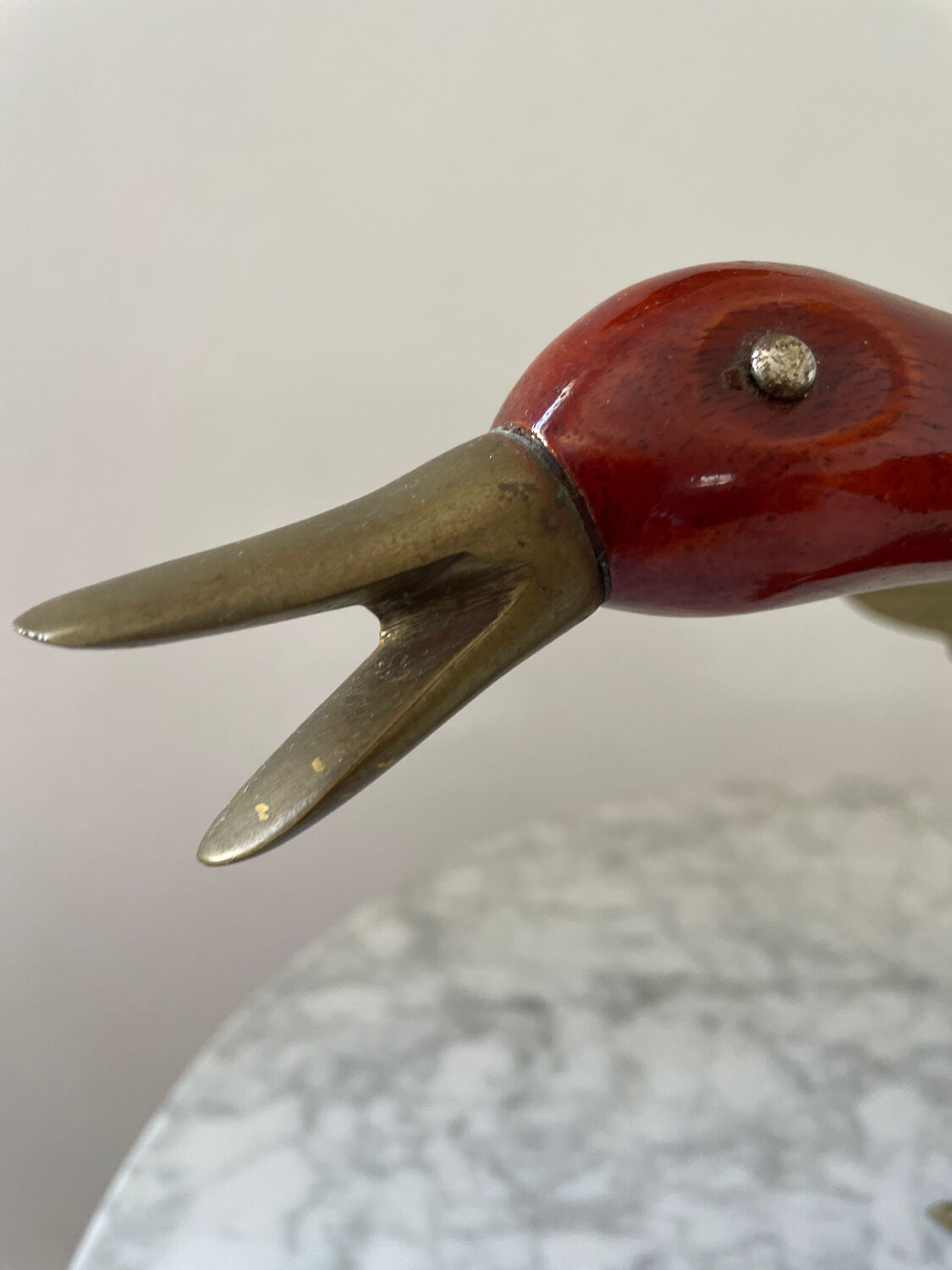 Vintage duck brass and wood