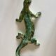 Provence 1970 XXL lizard in green glazed stoneware