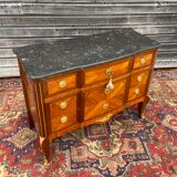 Chest of Drawers In Marquetry Style Transition XIX Eme Century