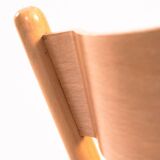 Chaises pliantes vintage italiennes avec siège en paille, set de 3