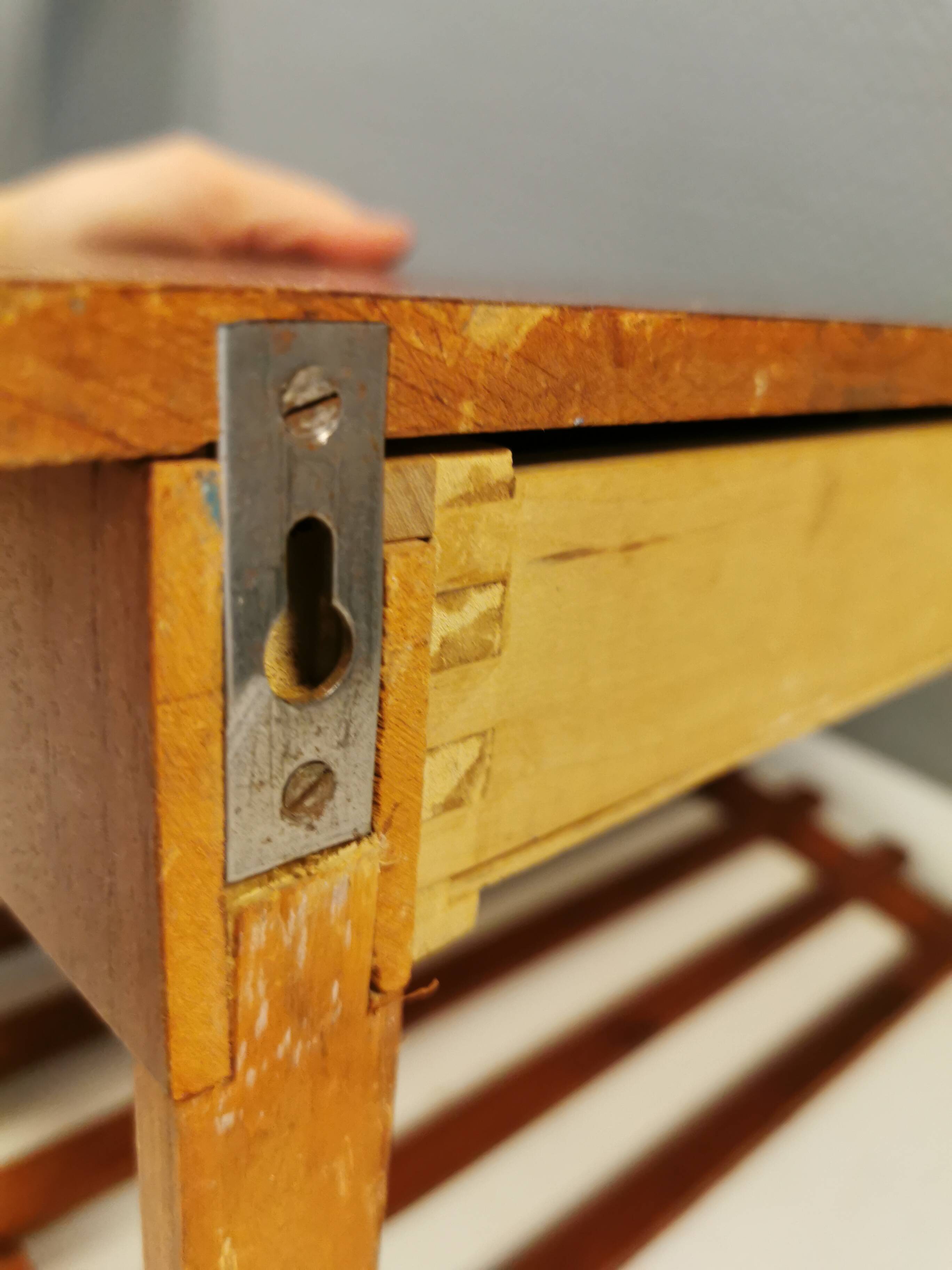 Small wall-mounted furniture, with top, drawer and botto, danish 1970s