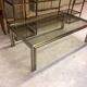 Coffee table with square tubular structure and smoked glass - 1970