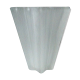 Compressed glass vase star shape art deco