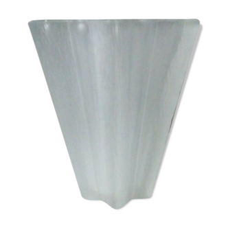 Compressed glass vase star shape art deco