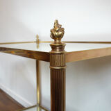 Table d’appoint en bronze et laiton