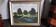 Antique oil painting depicting a landscape