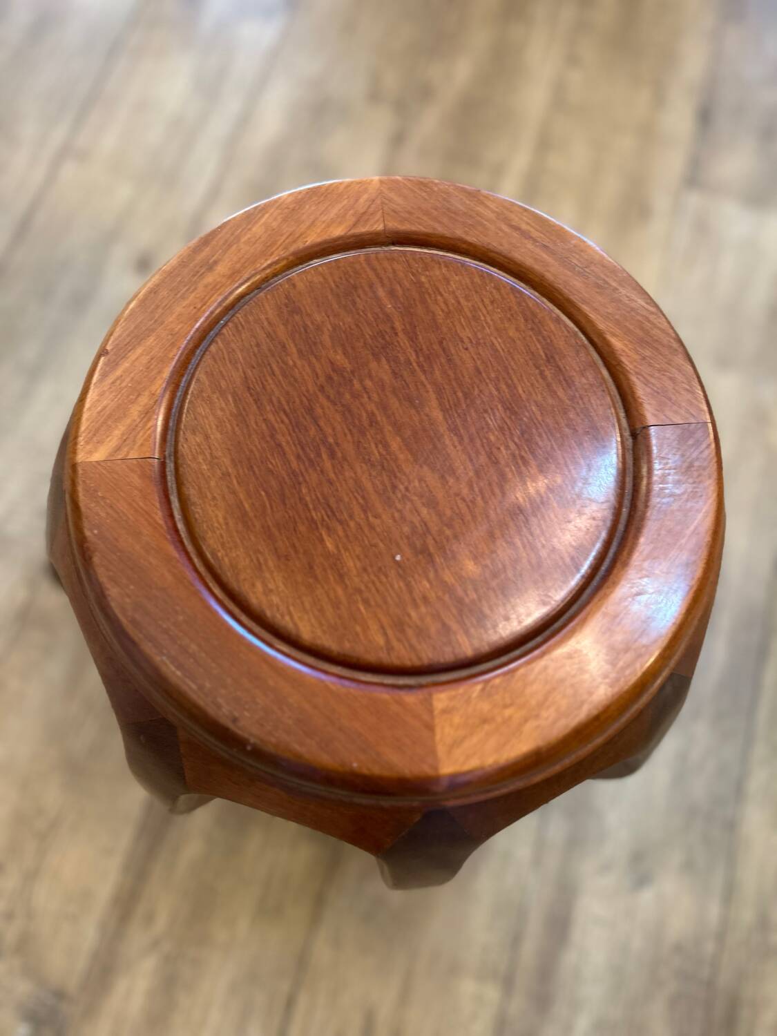 Tabouret acajou, Asie XX ème