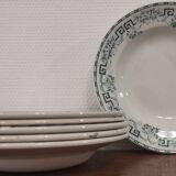 Set of 6 earthenware soup plates St-Amand "Athens"