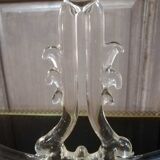Paire de chandeliers Murano en verre soufflé