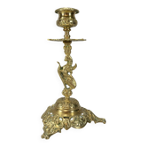 Gilt bronze chandelier/candlestick, Griffin, Mythical Animal, Bestiary, 1880