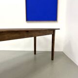 Large solid pine farmhouse table with spindle legs