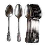 12 teaspoons silver metal