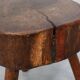 Rustic Oak Tripod Stool with Chunky Round Wooden Seat, France, circa 1920