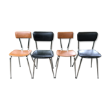 Vintage chrome and leatherette chairs
