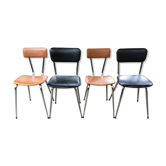 Vintage chrome and leatherette chairs