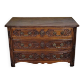 Commode époque Louis XV en noyer