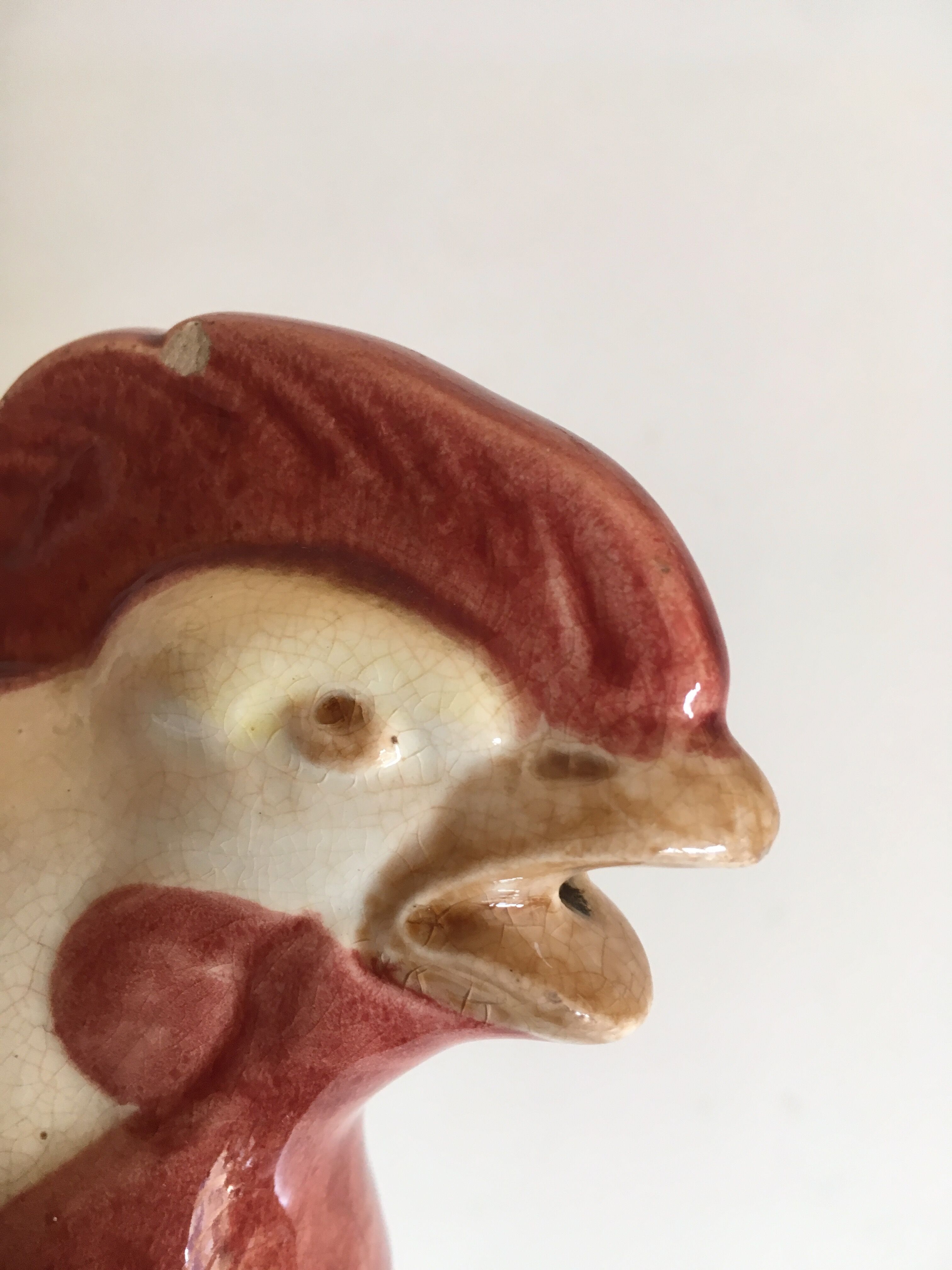 Pichet oiseau zoomorphe en Barbotine de Gien 1920s